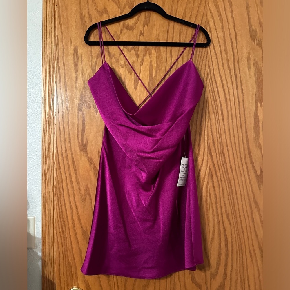 Jay Godfrey Orchid Colored Baldwin Satin Slip Dress - NWT - Size 10 - Picture 4 of 13